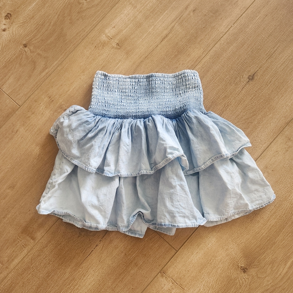 Molo Light Blue Tiered Kids Skirt
